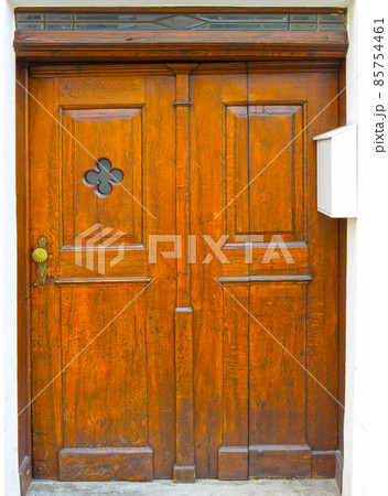 An old entrance door in Salzburg, Austria. 85754461