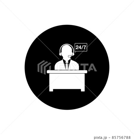 Customer Centre Icon. Editable Vector Symbol Illustration. 85756788