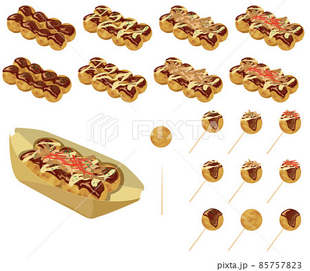 タコ焼きセット つまようじ付き、8個セットなど タコ焼きセット つまようじ付き、8個セットなど 85757823
