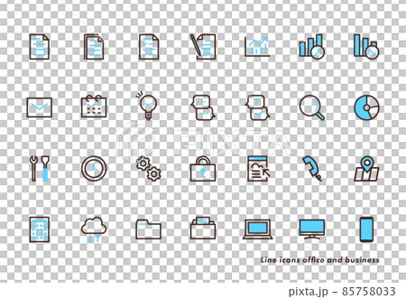 Business icon set 85758033