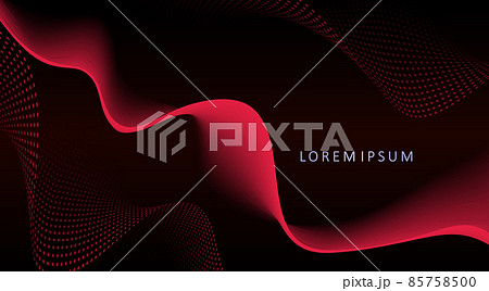 Abstract red bright smooth wave lines isolated on black design Abstract red bright smooth wave lines isolated on black design 85758500