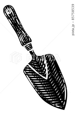 Garden Trowel Spade Gardening Tool Vintage Woodcut Garden Trowel Spade Gardening Tool Vintage Woodcut 85758539