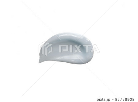 Liquid cream cosmetic, smudge texture on a white isolated background 85758908