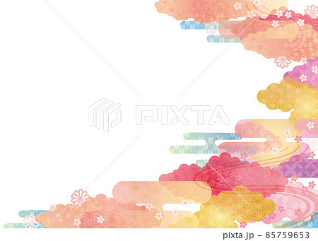 背景素材-和柄桜2022-16 85759653