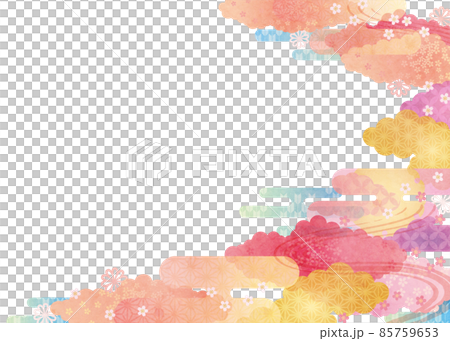 背景素材-和柄桜2022-16 85759653