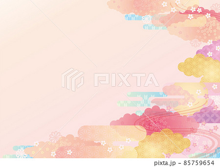 背景素材-和柄桜2022-15ベク 85759654