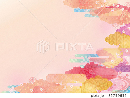 背景素材-和柄桜2022-15 85759655