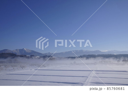 北信濃の冬景色の写真素材 [85760681] - PIXTA