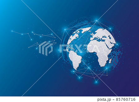 Global network connection. World map point and line composition concept of global business. Vector Illustration 85760716