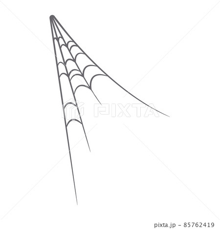 Spider Web Hanging in Corner, Isolated Icon, Halloween Spiderweb, Creepy Grey Cobweb Segment With Holes. Insect Net Trap Spider Web Hanging in Corner, Isolated Icon, Halloween Spiderweb, Creepy Grey Cobweb Segment With Holes. Insect Net Trap 85762419
