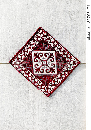Traditional Kyrgyz carpet ornamen 85763471