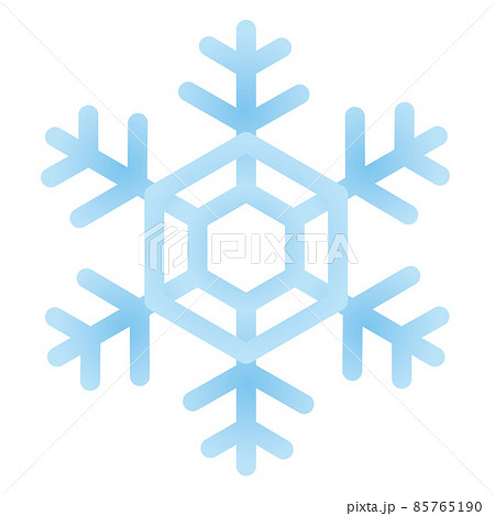 雪の結晶アイコンのイラスト素材