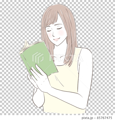 A woman who reads a book and smiles Tank Top A woman who reads a book and smiles Tank Top 85767475