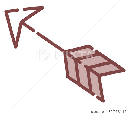 矢 バレンタイン キューピッド 愛 恋 恋愛 ラブ 手描き 弓 シンボル シンプル イラスト 形のイラスト素材