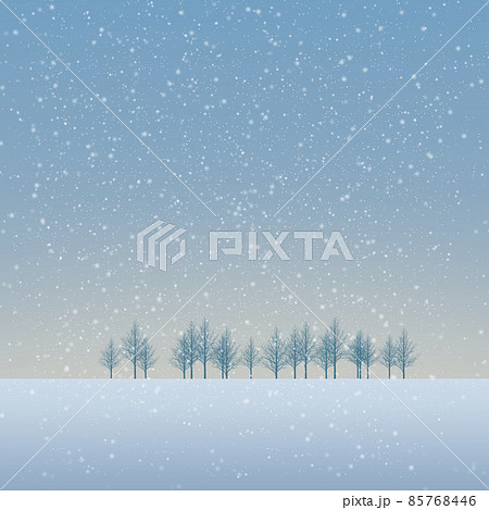 冬景色イラストのイラスト素材