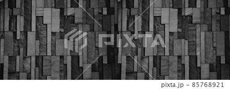 Panorama Black stone wall pattern background. Panorama Black stone wall pattern background. 85768921