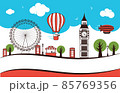 London city buildings tourist attraction vector illustrations 85769356