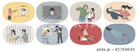 Set of criminal imprisoned for illegal behavior Set of criminal imprisoned for illegal behavior 85769649