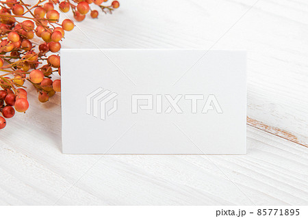 Autumn blank business card mockup for thanksgiving day Autumn blank business card mockup for thanksgiving day 85771895