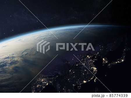 Earth at Night - Asia. 85774339