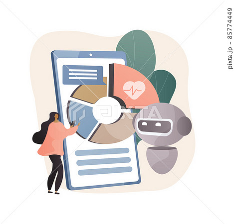 Digital wellbeing abstract concept vector illustration. 85774449