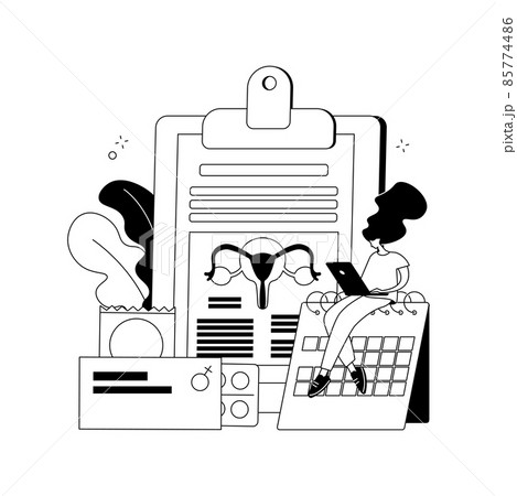 Female contraceptives abstract concept vector illustration. 85774486