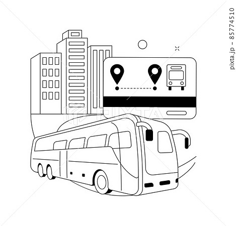 Public transport travel pass card abstract concept vector illustration. 85774510