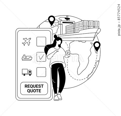Freight quote request abstract concept vector illustration. Freight quote request abstract concept vector illustration. 85774524
