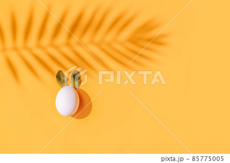 Easter scene with white eggs 85775005