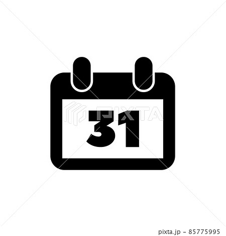 Calendar with Date 31 December, Organizer. Flat Vector Icon illustration. Simple black symbol on white background. Calendar with Date 31 December sign design template for web and mobile UI element. Calendar with Date 31 December, Organizer. Flat Vector Icon illustration. Simple black symbol on white background. Calendar with Date 31 December sign design template for web and mobile UI element. 85775995