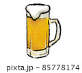 筆と水彩で描かれたビールイラスト 85778174