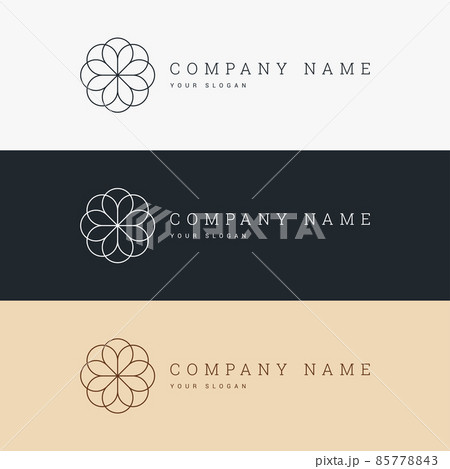 minimal elegant logo template and line art icon 85778843