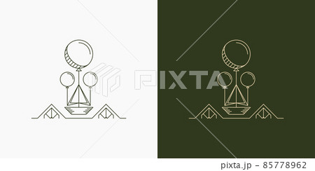 line are creative illustration and symbol for logo 85778962