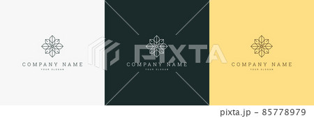 minimal logo template and line art symbol and icon 85778979
