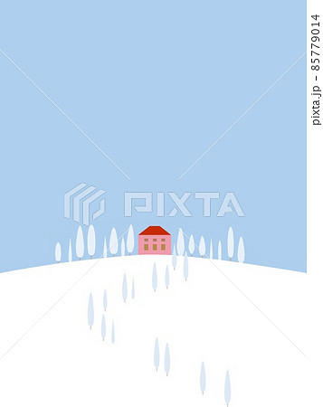 冬風景　ヴァル・ドルチャ　val　d'orcia　トスカーナ　toscana 85779014