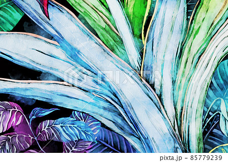 Elegant and beautiful watercolor flower illustration 85779239