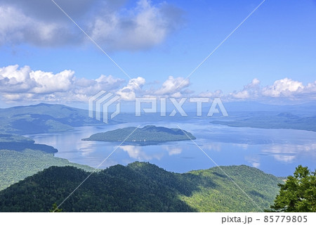 北海道 津別峠から望む屈斜路湖 北海道 津別峠から望む屈斜路湖 85779805