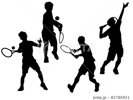 Tennis silhouette テニスシルエット 85780931