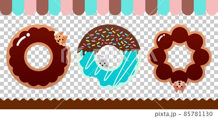 Donut set eaten by a cat Donut set eaten by a cat 85781130