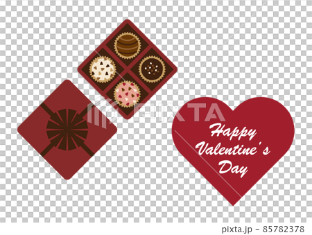 Chocolate gift box and valentine Chocolate gift box and valentine 85782378