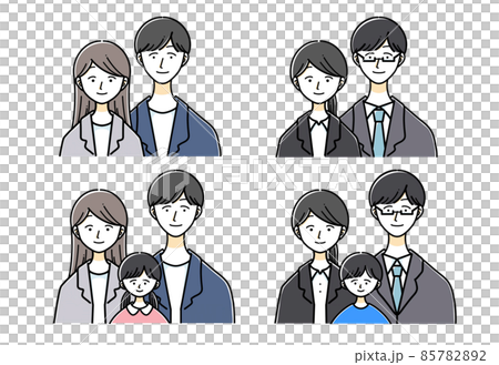 シンプルで可愛い家族のイラスト 85782892