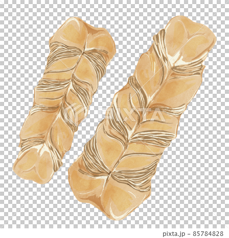 マーブルチョコパンの手描き水彩風イラストのイラスト素材