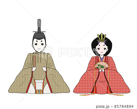 ひな人形のイラスト 85784894