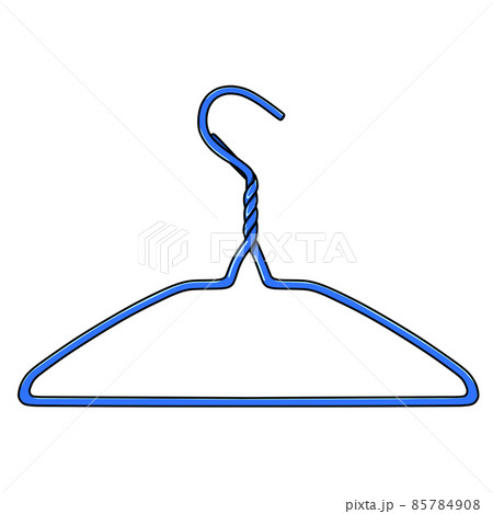 青色の衣類用針金ハンガー 85784908