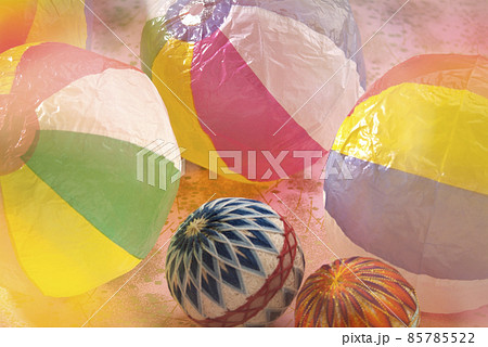 紙風船と手毬 紙風船と手毬 85785522