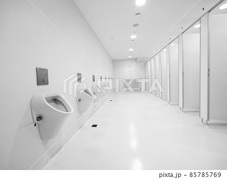 a clean new public toilet room empty 85785769