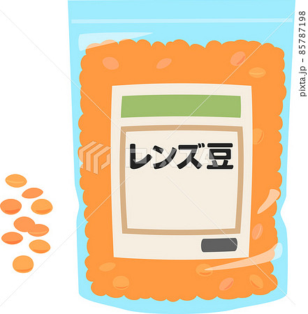 袋入りのレンズ豆 85787198