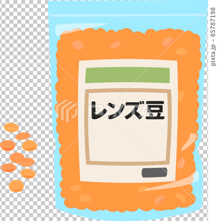 袋入りのレンズ豆 85787198