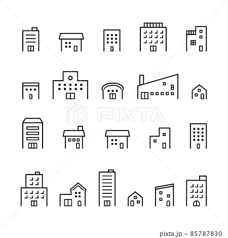建物アイコンセット 建物アイコンセット 85787830