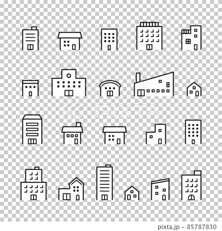 建物アイコンセット 建物アイコンセット 85787830